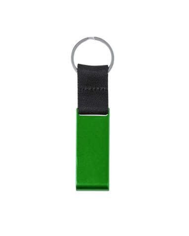Recycled aluminum keychain with... Recycled aluminum keychain with...