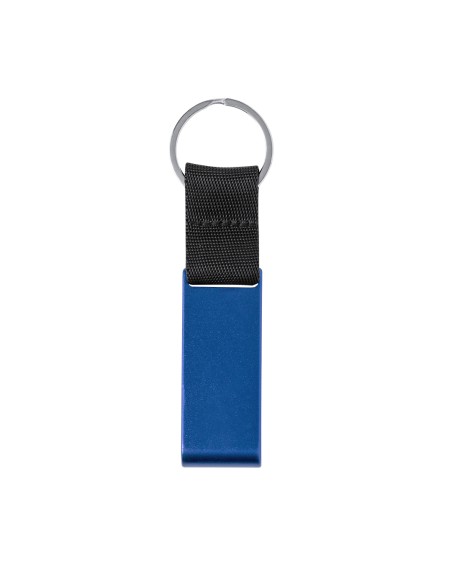 Recycled aluminum keychain with mobile phone holder function - Fique