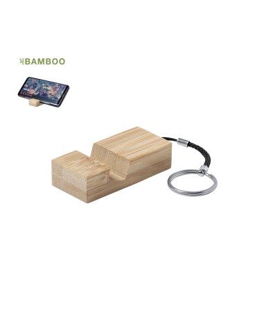 Llavero Soporte móvil de bambú... Llavero Soporte móvil de bambú...