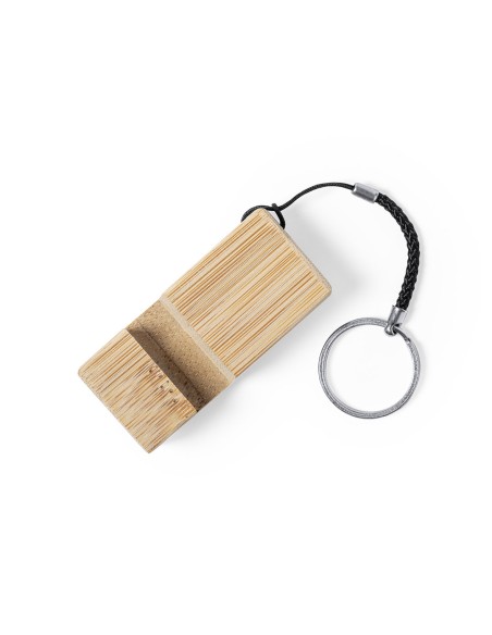 Llavero Soporte móvil de bambú Personalizable - Maros