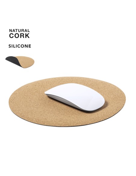 Non-slip cork computer mouse pad 20Øcm - Topick