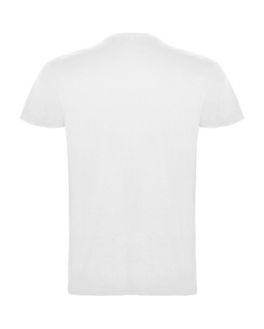 back view of customizable white beagle cotton t-shirt