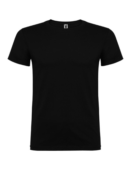 camiseta de manga corta de algodón personalizable con tu diseño beagle negro