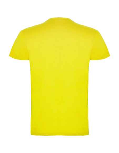 Customizable yellow business t-shirt, ideal for merchandising and marketing.