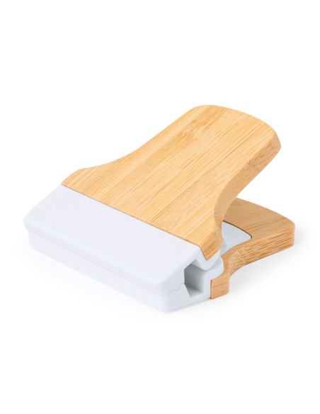 Pinza porta notas de bambú con imán nevera - Sediax