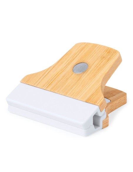 Pinza porta notas de bambú con imán nevera - Sediax