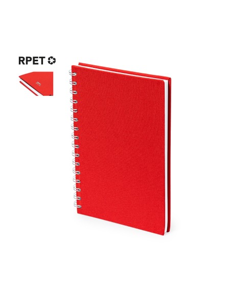 A5 notebook with RPET covers and 100 recycled lined sheets - Kimberly