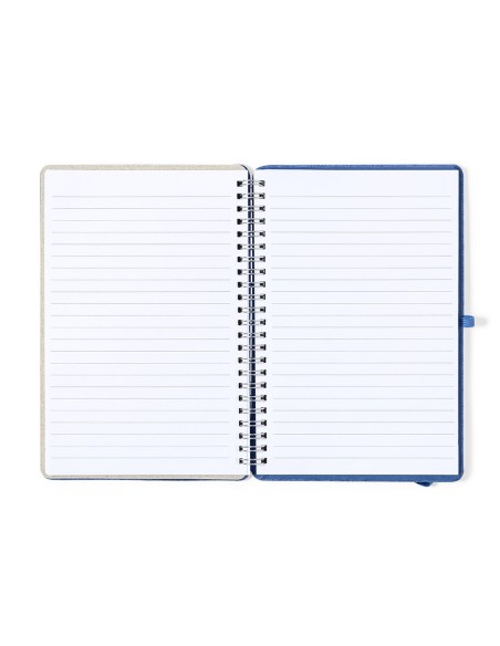 Libreta A5 con Tapas RPET ( 70 hoyas a rayas) con Soporte para Tablet  - Maisux