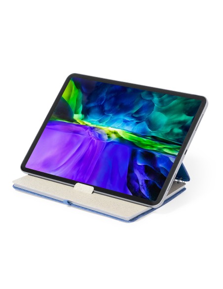 A5 Notebook with RPET Covers (70 lined holes) with Tablet Holder - Maisux