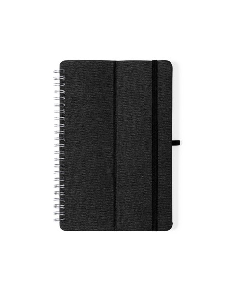 A5 Notebook with RPET Covers (70 lined holes) with Tablet Holder - Maisux