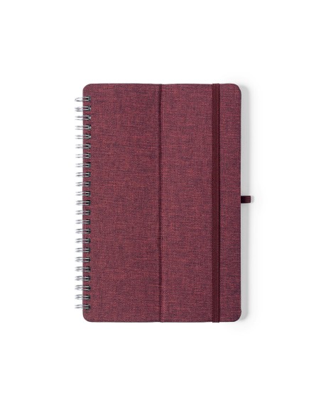 A5 Notebook with RPET Covers (70 lined holes) with Tablet Holder - Maisux