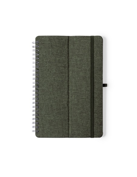 A5 Notebook with RPET Covers (70 lined holes) with Tablet Holder - Maisux