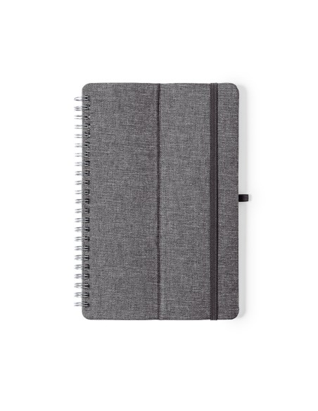 A5 Notebook with RPET Covers (70 lined holes) with Tablet Holder - Maisux