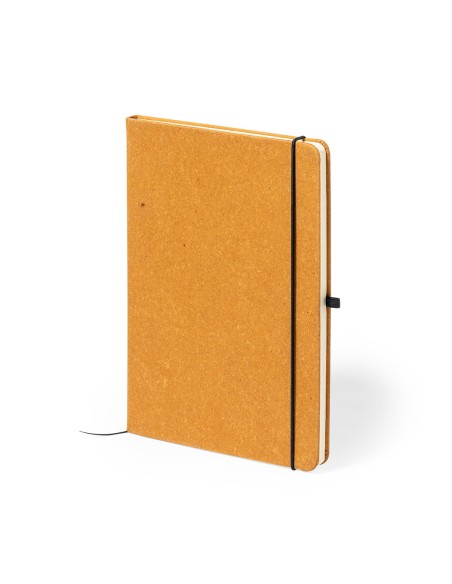 A5 Notepad with recycled leather covers and 100 lined sheets - Tefan