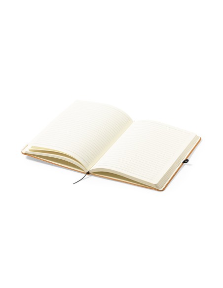 Bloc Notes A5 amb tapes de cuir reciclat i 100 fulles a ratlles - Tefan