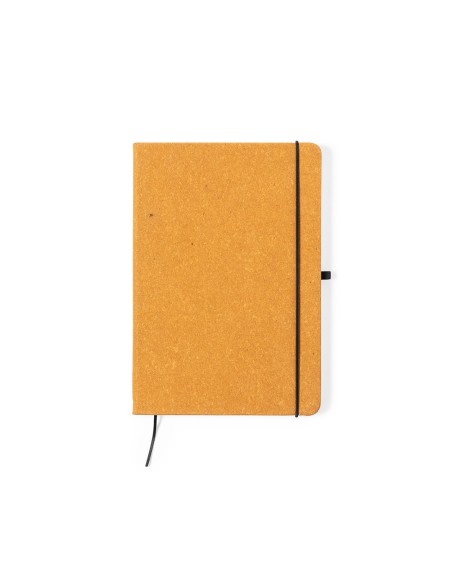 A5 Notepad with recycled leather covers and 100 lined sheets - Tefan