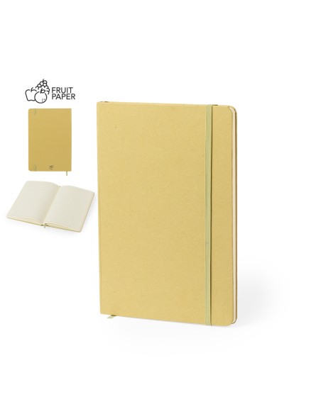 Bloc-notes A5 en papier alimentaire recyclé, 80 feuilles lignées - Faty