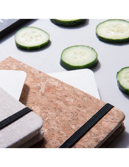 A5 Notepad with cork covers and 80 plain sheets - Hartil