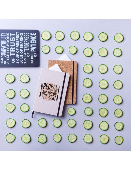 A5 Notepad with cork covers and 80 plain sheets - Hartil