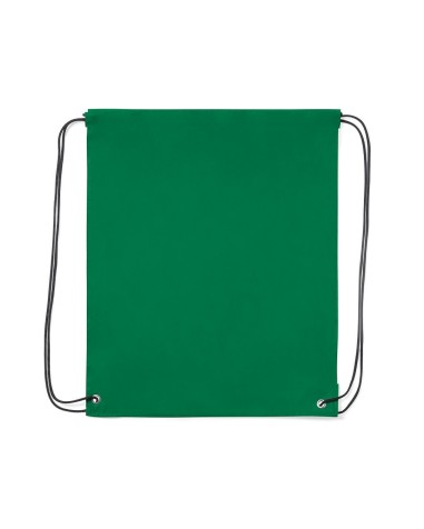 Mochila cuerdas de poliéster personalizable de color verde