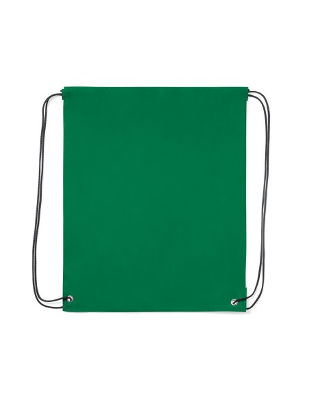 Mochila cuerdas de poliéster personalizable de color verde