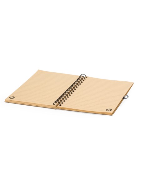 Carnet A5 avec couvertures en bambou et 80 feuilles lisses recyclées - Gasmon