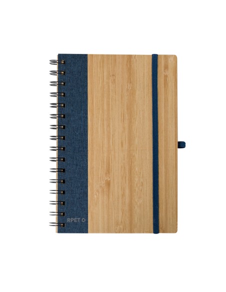 A5 notebook with bamboo covers and 80 recycled plain sheets - Gasmon