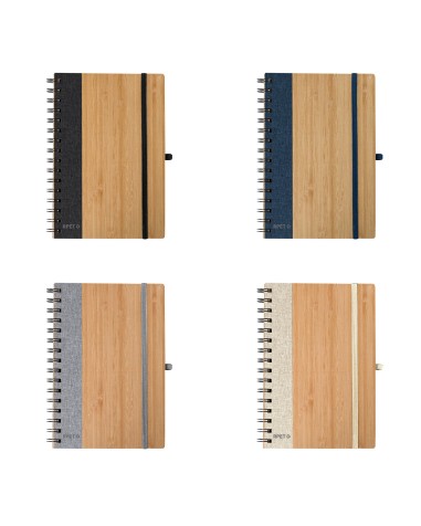 Carnet A5 avec couvertures en bambou... Carnet A5 avec couvertures en bambou...