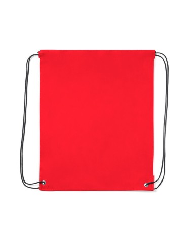 Red customizable polyester drawstring sack backpack