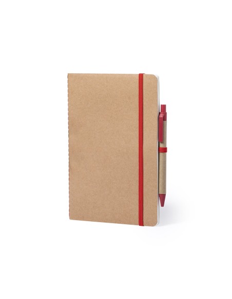 Carnet A5 avec stylo en carton recyclé et 60 feuilles unies - Esteka