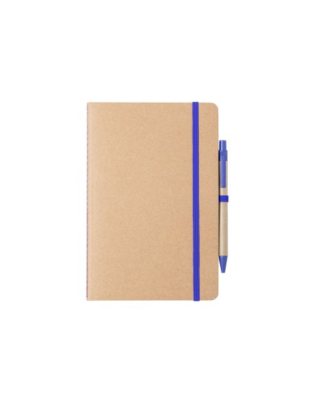 Carnet A5 avec stylo en carton recyclé et 60 feuilles unies - Esteka