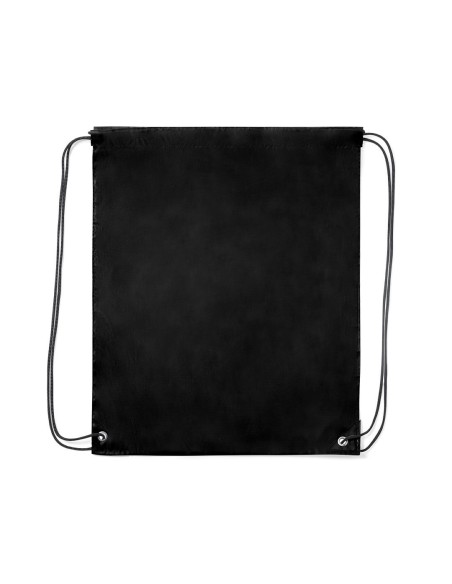 Motxilla cordes tipus sac feta de polièster personalitzable de color negre