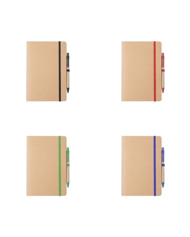 Libreta A5 con bolígrafo de cartón... Libreta A5 con bolígrafo de cartón...