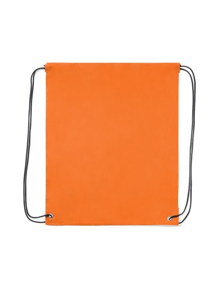 Motxilla cordes tipus sac feta de polièster personalitzable de color taronja