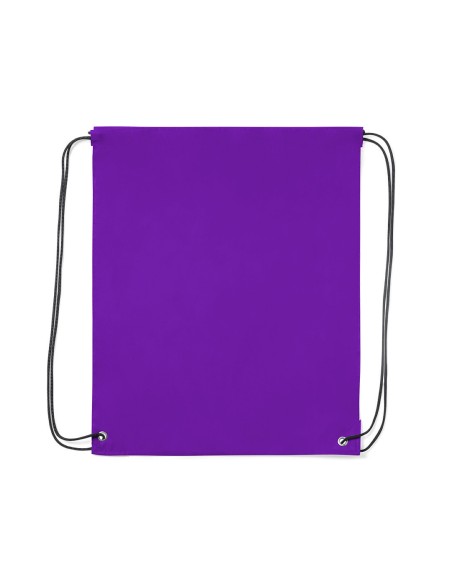 Motxilla cordes tipus sac feta de polièster personalitzable de color morat