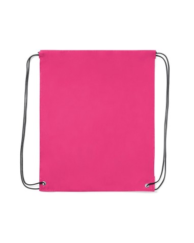 Mochila cuerdas tipo saco hecha de poliéster personalizable de color fucisa