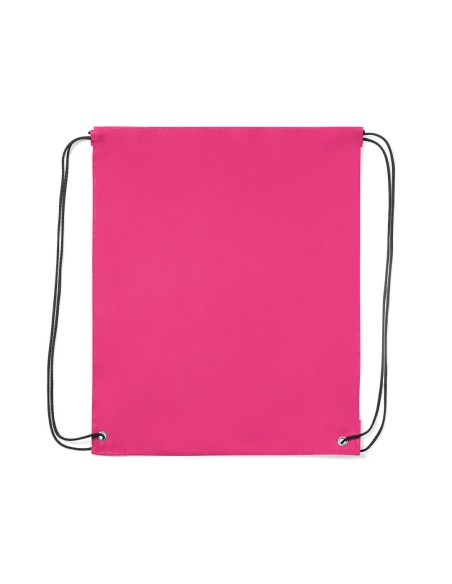 Motxilla cordes tipus sac feta de polièster personalitzable de color fucisa