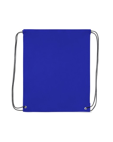 Motxilla cordes tipus sac feta de polièster personalitzable de color blau