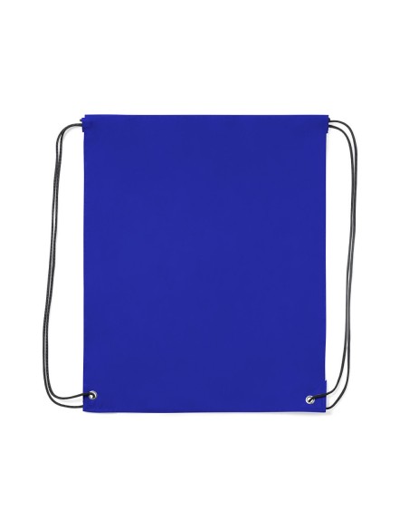 Mochila cuerdas tipo saco hecha de poliéster personalizable de color azul
