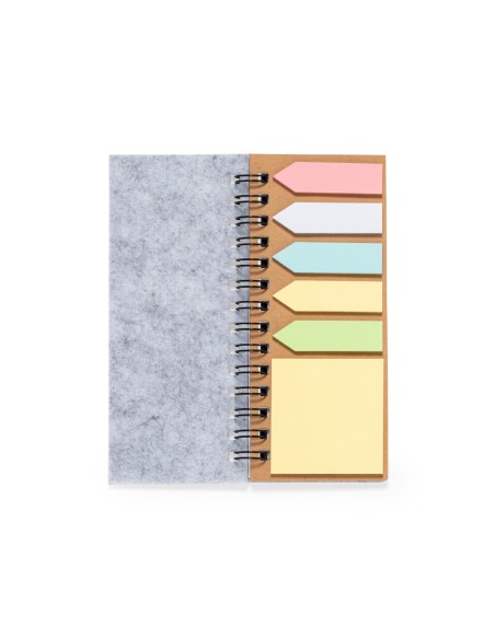 RPET Felt Cover Notepad, with 30 sheets and sticky notes - Aurat