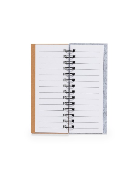 RPET Felt Cover Notepad, with 30 sheets and sticky notes - Aurat