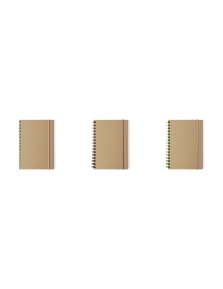 A5 notebook made of recycled cardboard, 80 lined sheets - Zubar