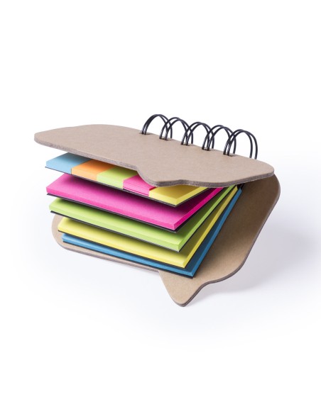 Bloc-notes adhésif avec couvertures en carton recyclé - Lazza