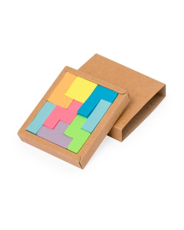 Bloc de notas adhesivas diseño puzzle... Bloc de notas adhesivas diseño puzzle...