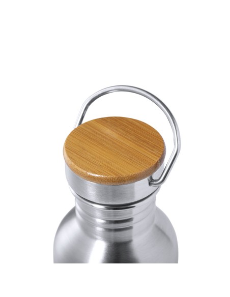 Bidón de acero inox. y tapón bambú 800ml - Rangler