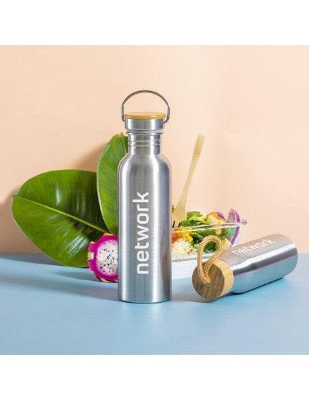 Tambour en acier inoxydable. et bouchon en bambou 800ml - Rangler