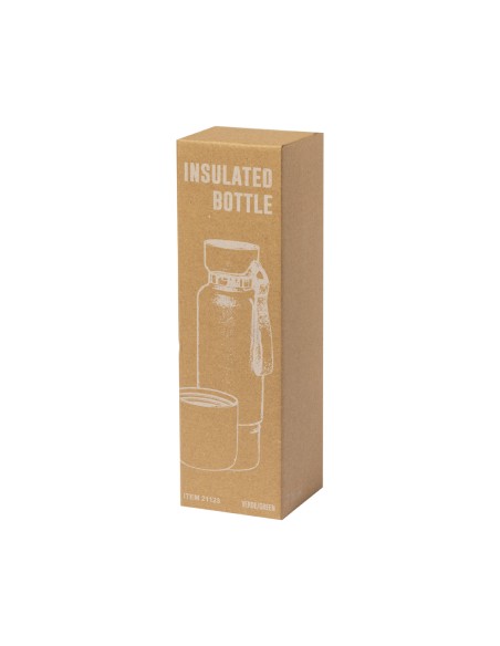 Récipient thermique en acier inoxydable. 550ml avec verre - Flautrok