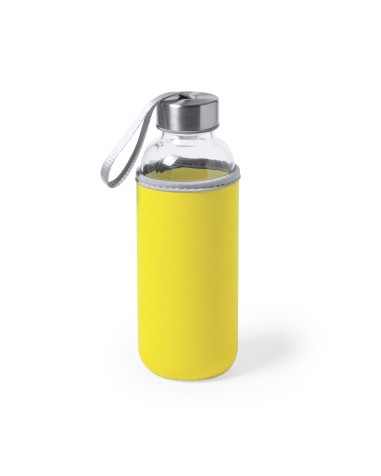 Glass bottle with neoprene cover...