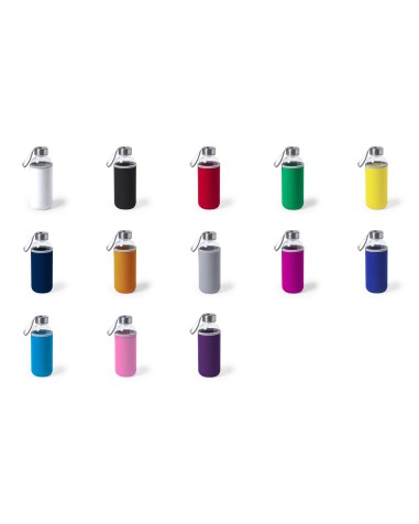 Glass bottle with neoprene cover...