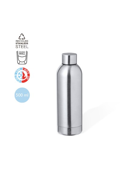 Récipient thermique en acier inoxydable. recyclé 500ml - Hilker